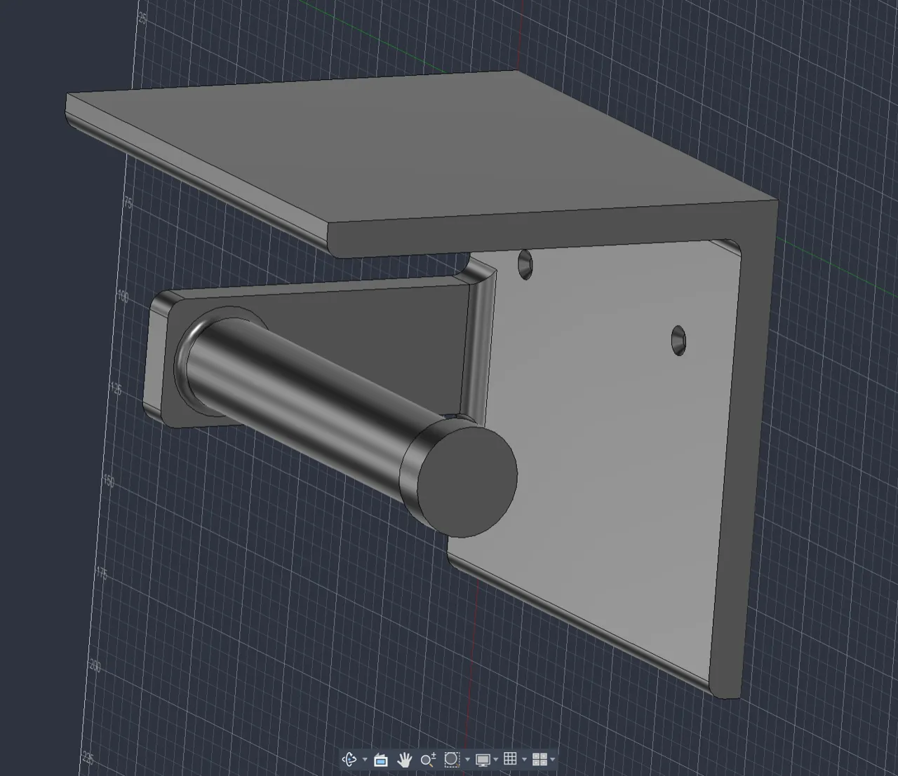 TOILET ROLL HOLDER SHELF - ROUND EDGE view 4