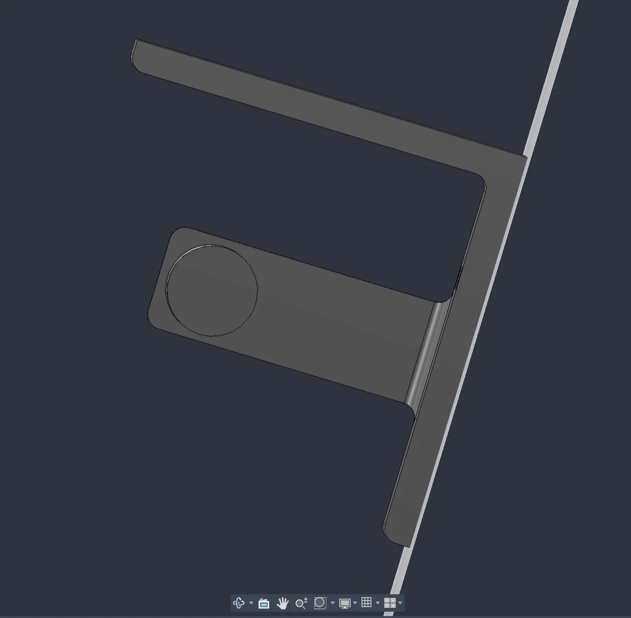 TOILET ROLL HOLDER SHELF - ROUND EDGE view 3