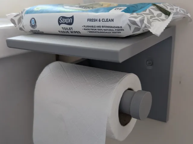 TOILET ROLL HOLDER SHELF - ROUND EDGE