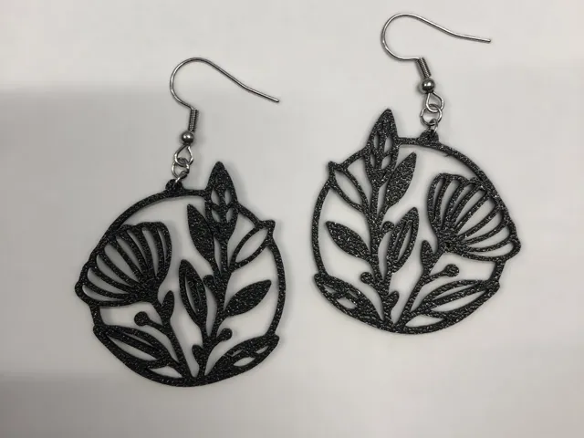 Leaf and flower earrings, no AMS 0.4 mm nozzle