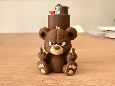 angry bear lighter case