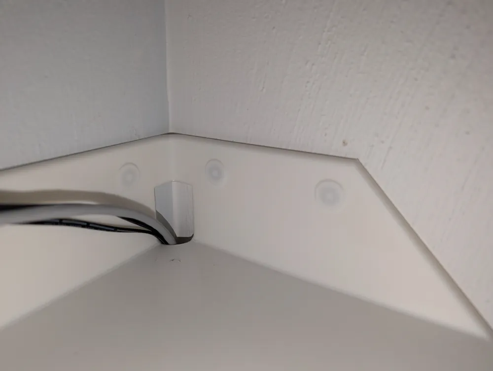 Corner Shelf with Cable Passthrough - Free 3D Print Model - MakerWorld