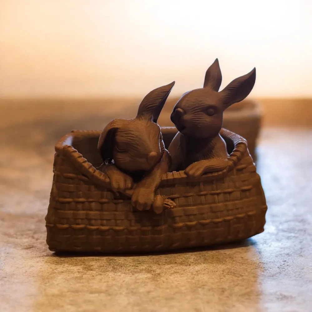 Basket Rabbits - Free 3D Print Model - MakerWorld