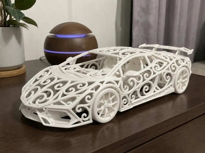 Lamborghini Revuelto Voronoi Art
