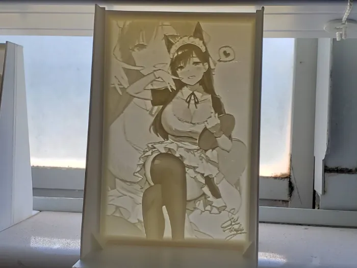 Maid Atago Lithophane