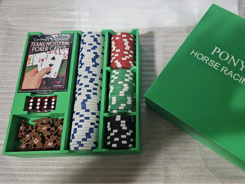 Horse Racing Game or Poker Set Storage Box
