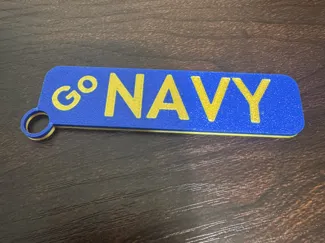 Go Navy Keychain