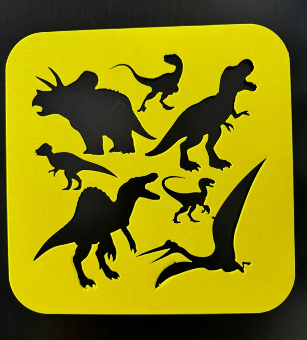 Pochoir dinosaure