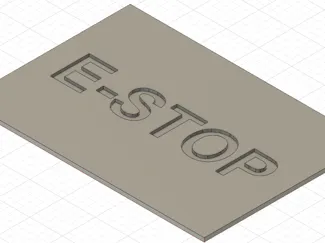 16mm Emergency Stop Rectangular switch label