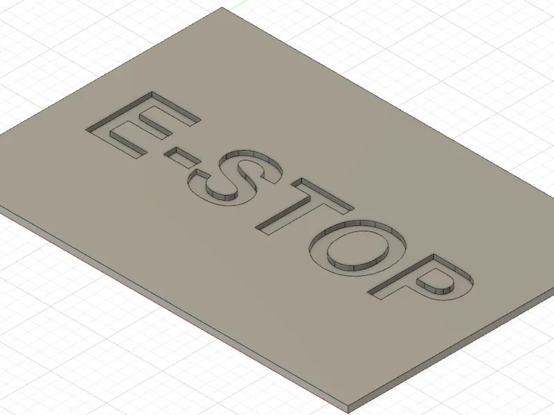 16mm Emergency Stop Rectangular switch label 