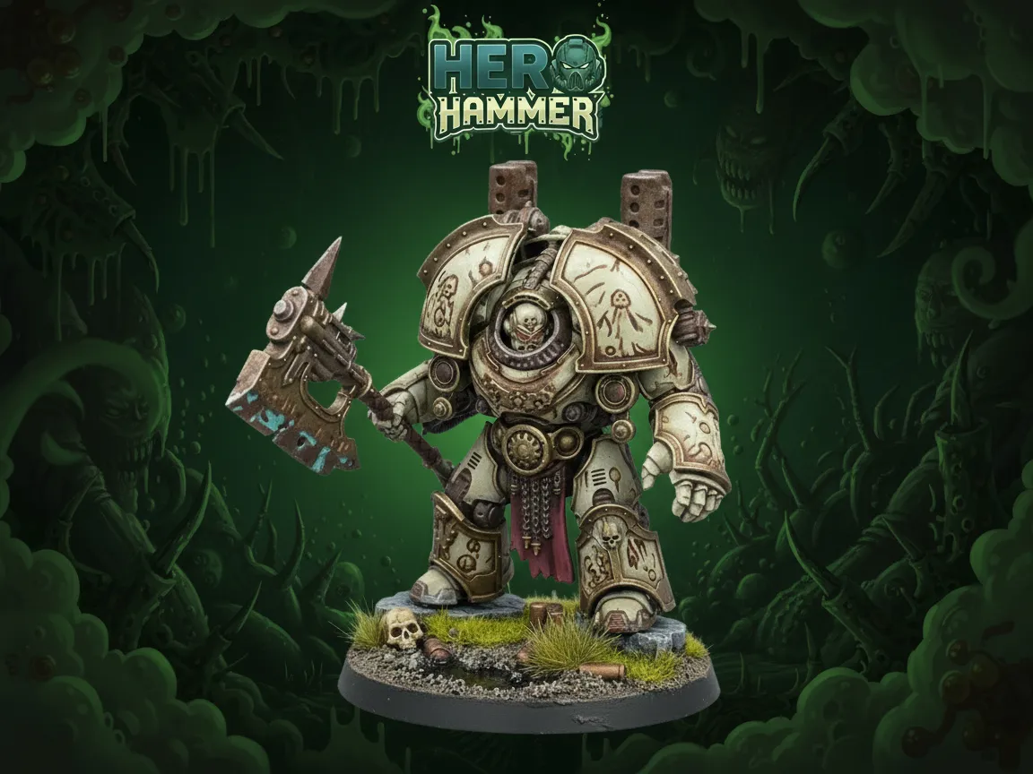 HERO HAMMER NURGLE CHAOS SPACE MARINE - Free 3D Print Model - MakerWorld