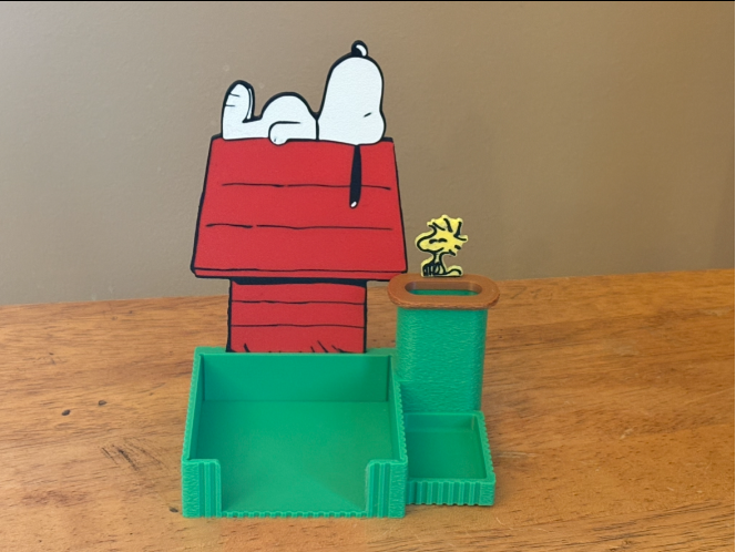 Snoopy and Woodstock Post-It Small Desk Organizer