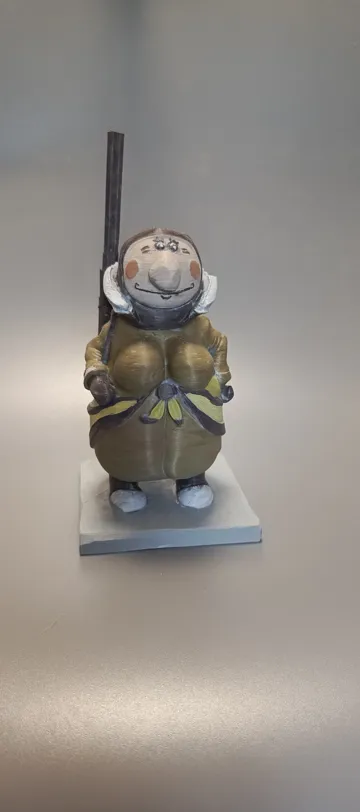 Modelo para impresión 3D: Бабушка - охранник. "Ишь ты, масленница!" — vista de referencia 3