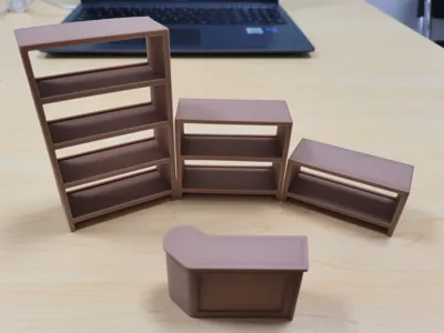 Cashier counter + shelves suitable for Sylvanian Families
