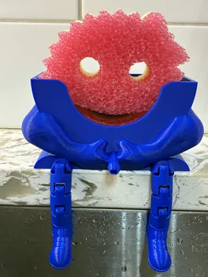 Scrub Daddy-Muscle Daddy with drainage spout - Free 3D Print Model ...