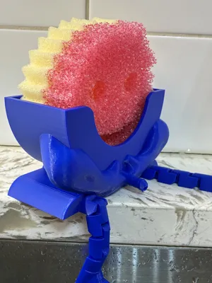 Scrub Daddy-Muscle Daddy with drainage spout - Free 3D Print Model ...