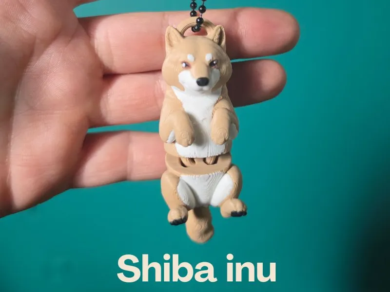 Shiba Inu - Articulated dog keychain