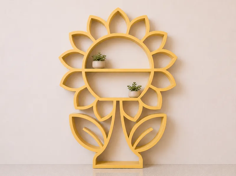 Sunflower Shelf|Floral Shelf Decor|Trinket Display