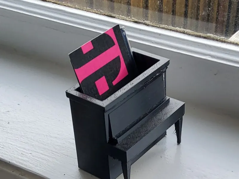 Business Card Piano Holder