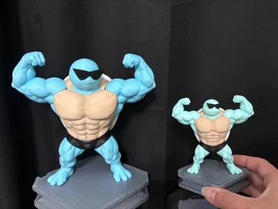 Flexing Muscular figure