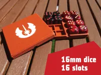 Boîte à dés d6 16 mm avec aimants (16 emplacements) — photo 1