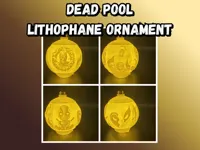 Ornement de Noël lithophanie Deadpool — photo 2