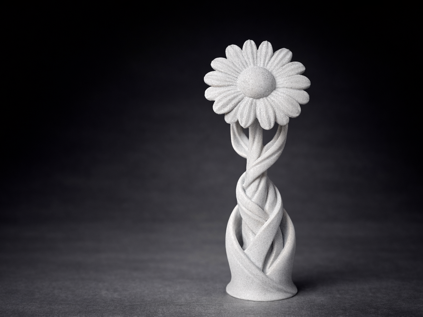 Spiral Daisy Sculpture  Twisted Flower