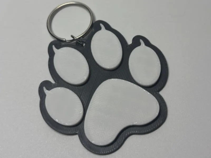 Cat Paw Print Keychain