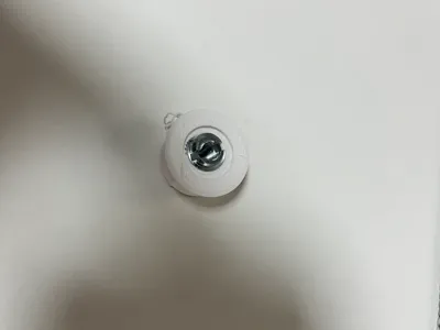 Shoe cabinet hinge with metal threaded insert