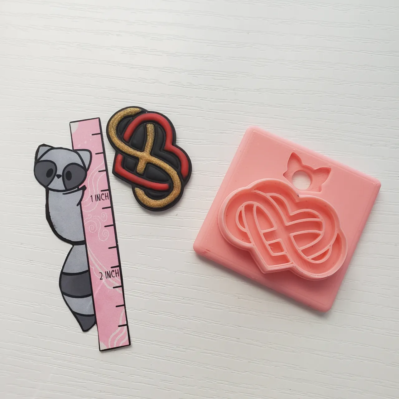 Infinity Love Heart Polymer Clay Earring Cutter view 2