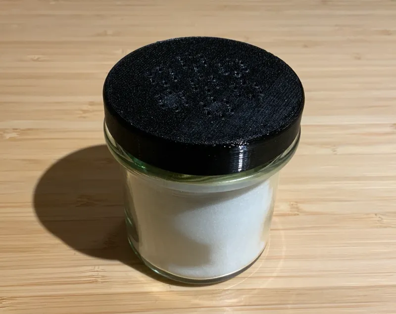 Shaker lid for 65mm screw-top jar