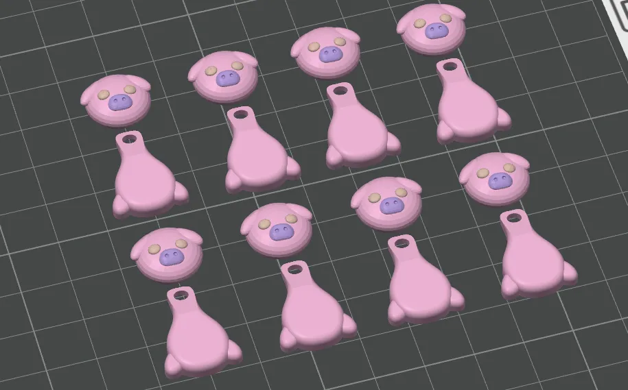 Pig earrings view 4