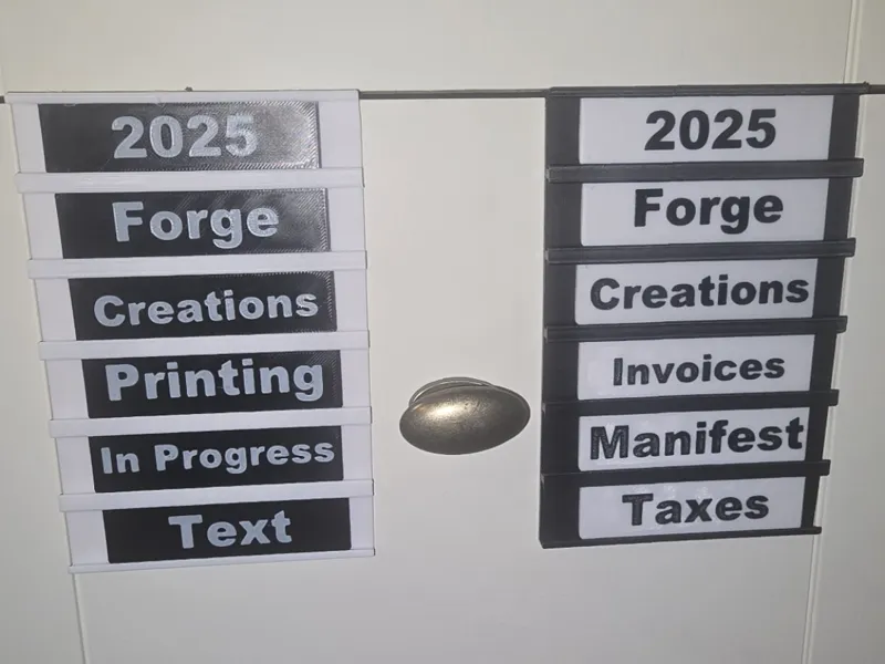 File Cabinet Labelling System