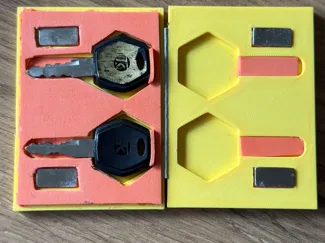 Doppeltes Etui für Akku Schlüssel 