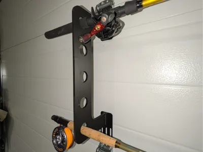 Fishing Pole Holder - Garage Door Mount - Free 3D Print Model - MakerWorld Fishing Pole Holder - Garage Door Mount - Free 3D Print Model - MakerWorld