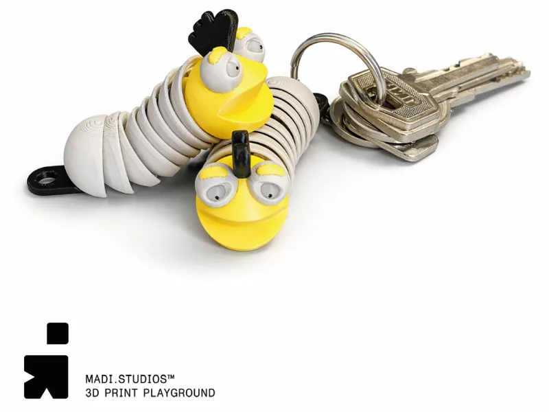 Worm keychain