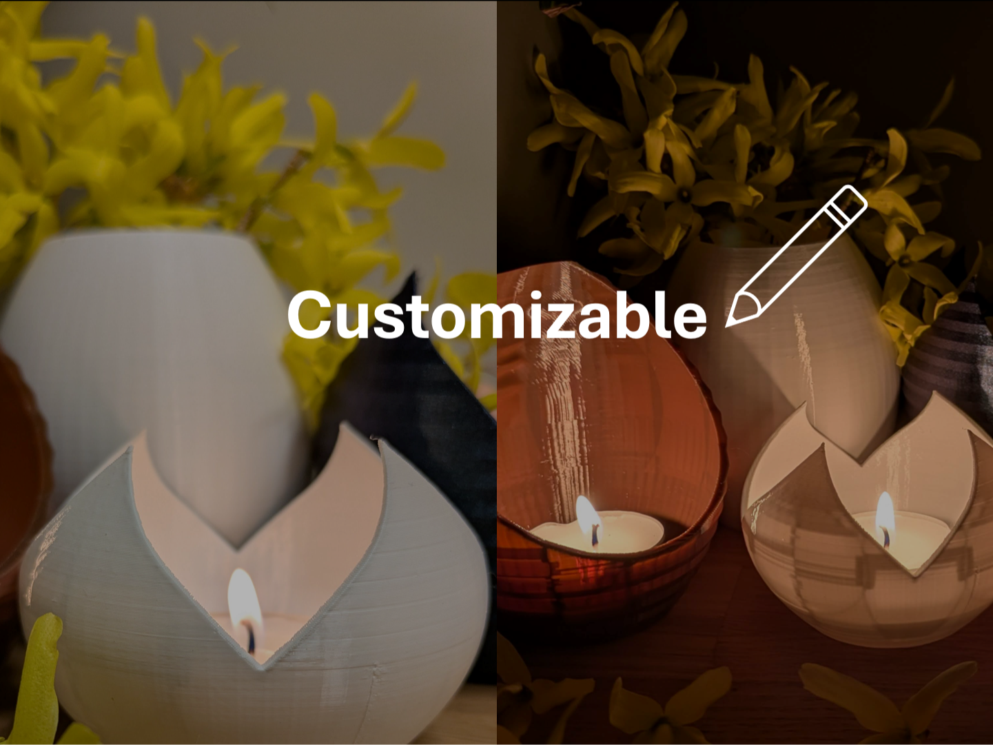 Easter Tea light and Vase collection