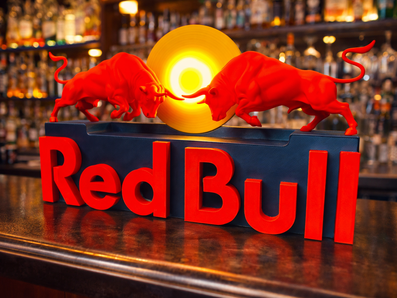 Red Bull LED Sign – Fan Art for Bambu Lab MH001
