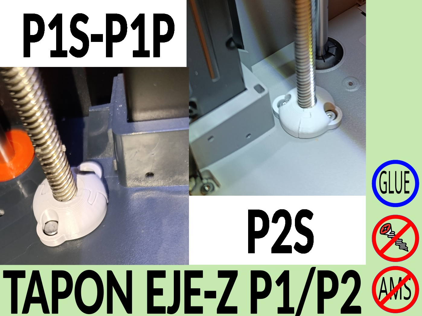 Protección rodamientos eje z  serie P1/P2