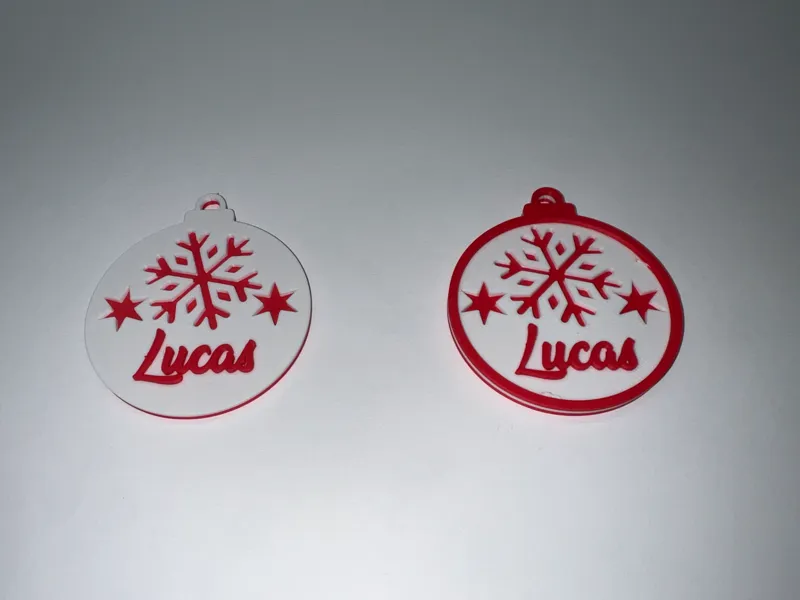 3D Christmas Ornament With Easy Editable Name