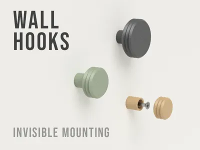 Ridged Wall Hooks - Invisible Mounting