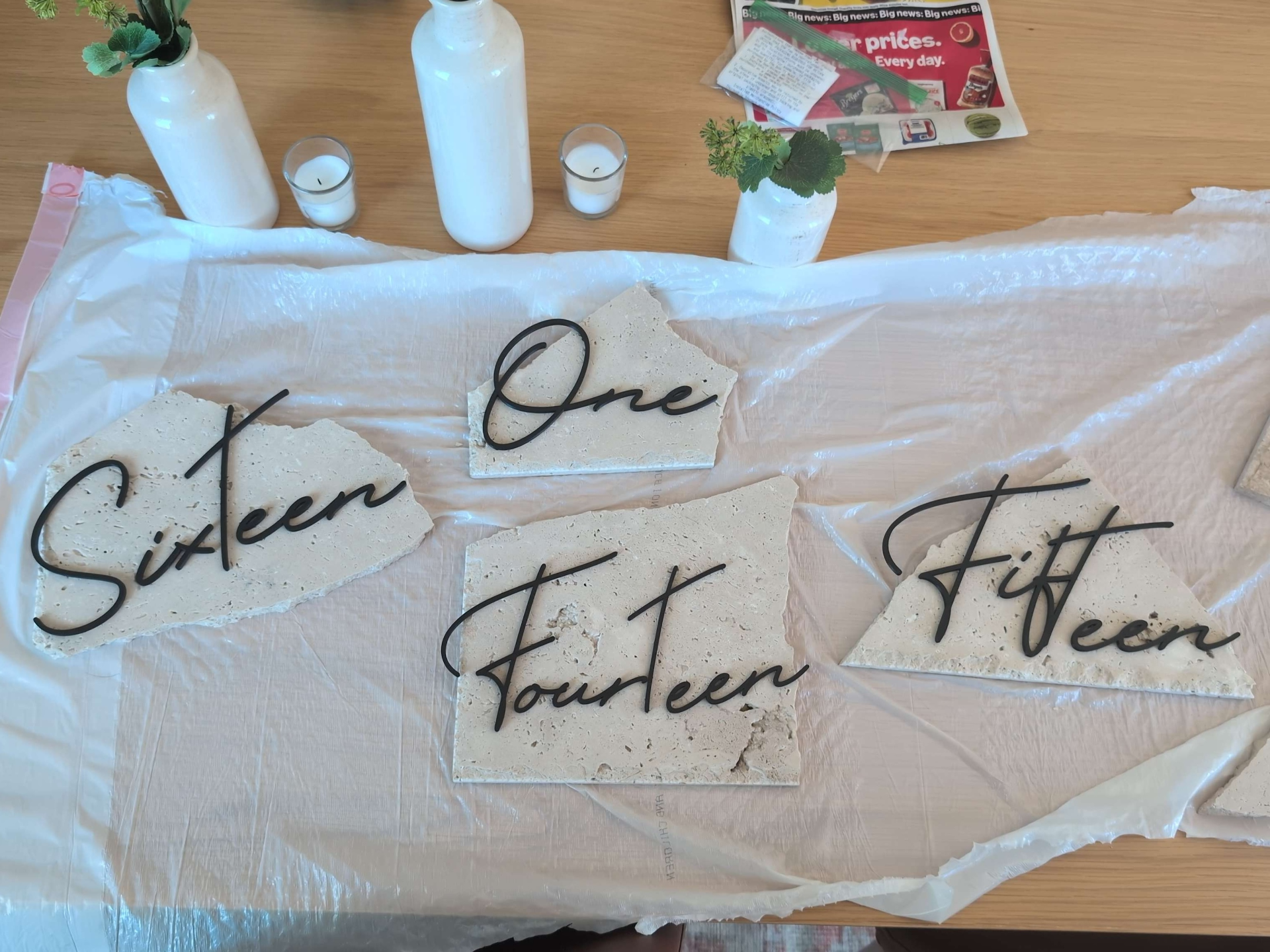 Table Numbers (1-14)