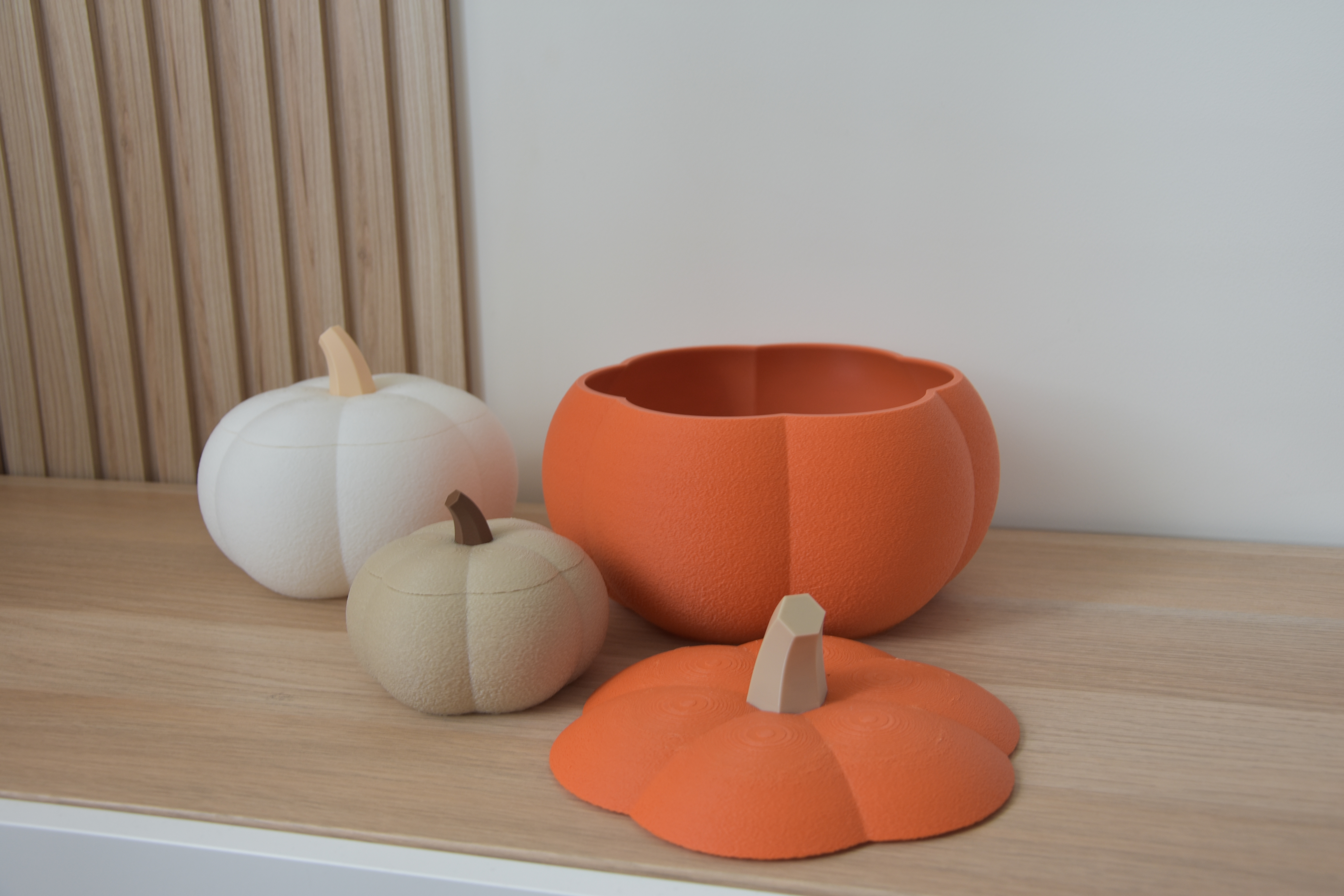 Minimalist Pumpkin Storage Boxes - Set of 3 - 1