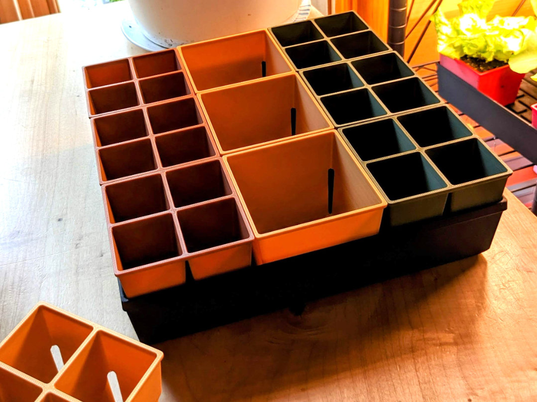 Modular, Reusable Seedling Pots