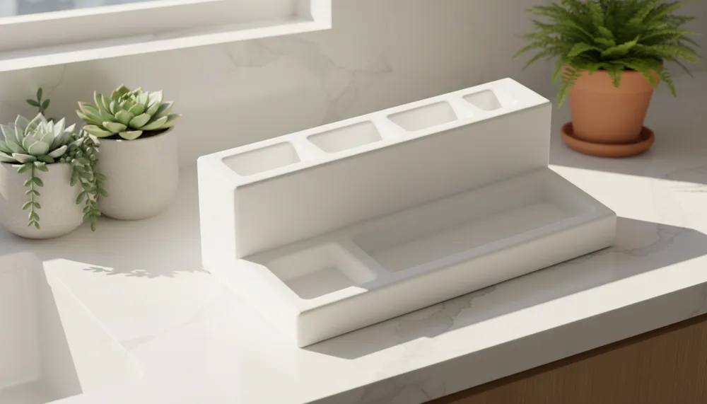 Étagère De Salle De Bain à Ventouse - Support Mural Sans Perçage - Plateau Rangement Pour Douche, Cuisine - Design Avec Trous