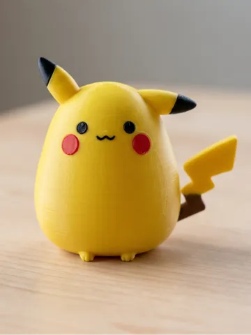Modelo para impresión 3D: Chubby Pikachu Pokémon toy — vista de referencia 2