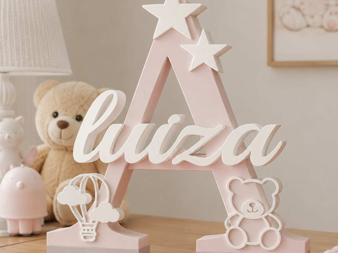 Personalized Nursery Letter – Baby Name Decor - 1