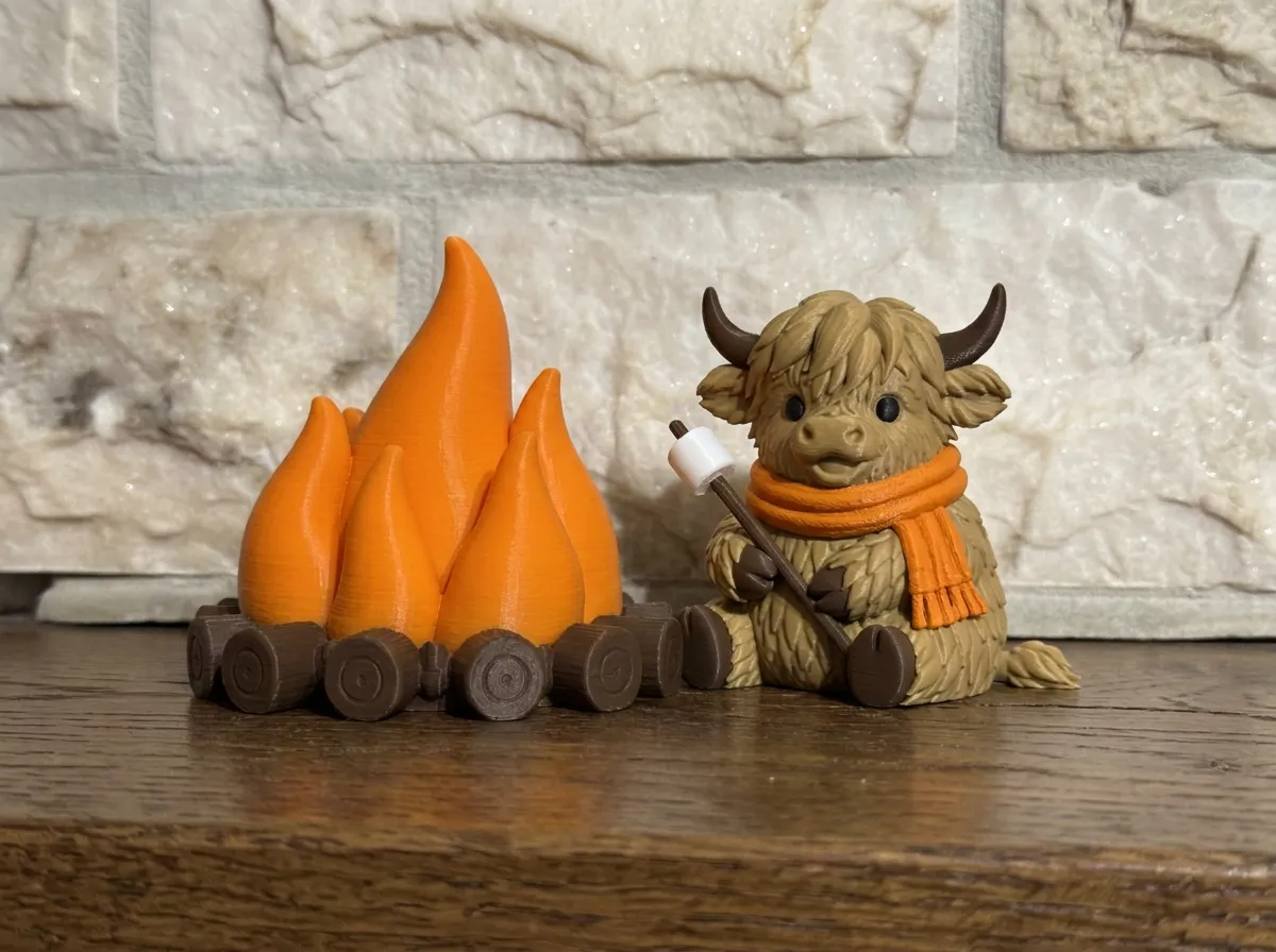 Fireside Friends Tealight Holder Highland Cow V2 view 2