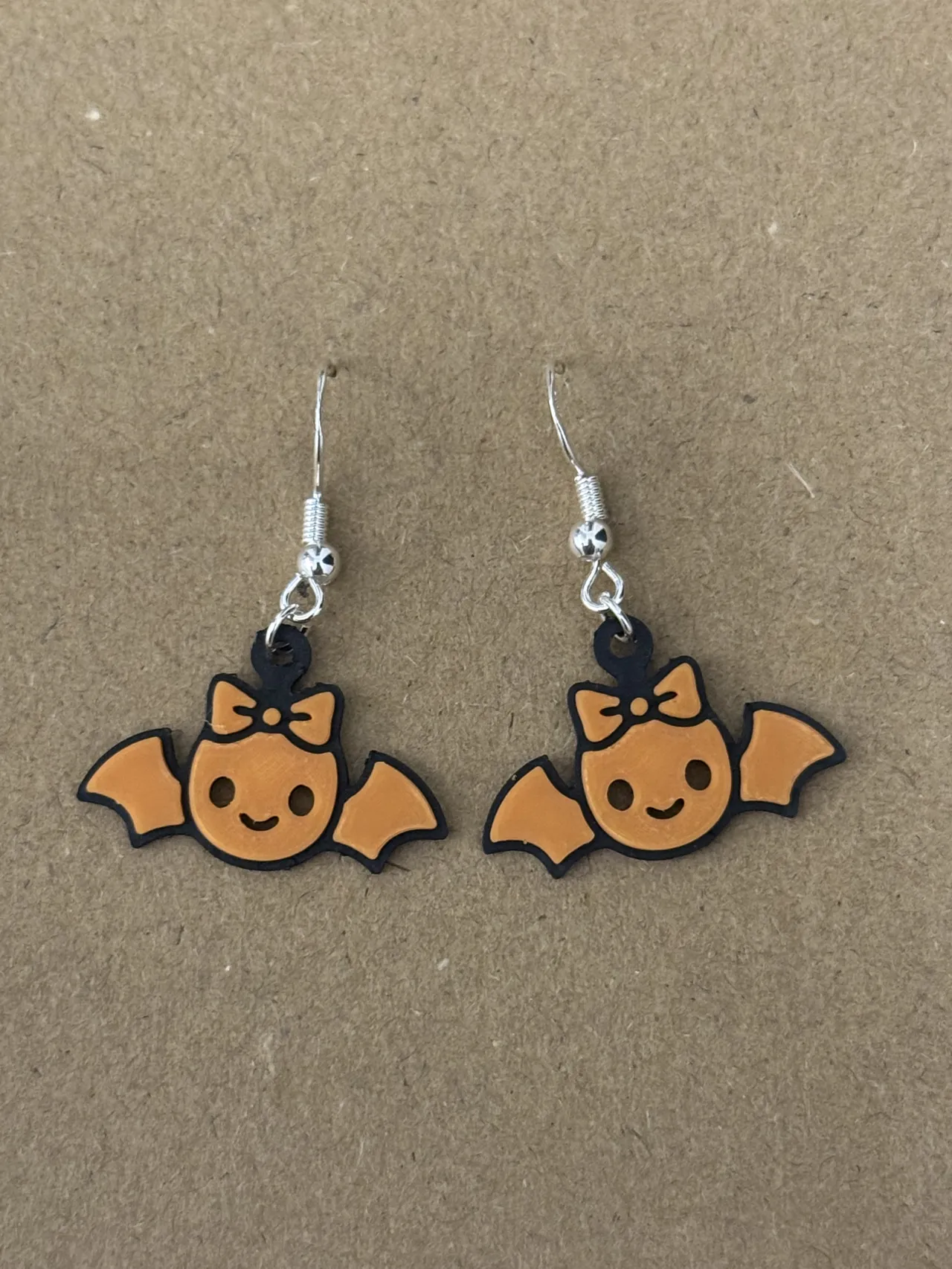 Bat & Skull Halloween Earrings set view 3