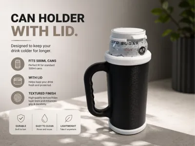 Can Holder with Lid. 500ml.